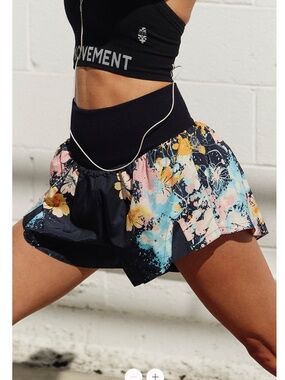 NWOT Free People Movement Carpe Diem Printed Shorts